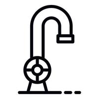 Basin tap icon, outline style vector