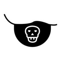 Eye Patch Glyph Icon vector