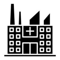 Medicine Factory Glyph Icon vector