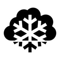 icono de glifo nevado vector