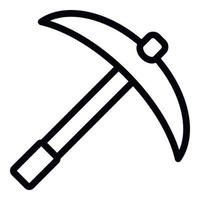 Pickaxe icon, outline style vector