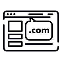 Web site domain icon, outline style vector