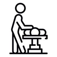 Man doing massage icon, outline style vector