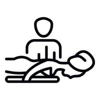 Spa saloon massage icon, outline style vector