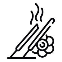 Smoke sticks icon, outline style vector