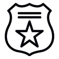 Police sign icon, outline style vector
