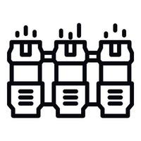 Modern mining farm icon, outline style vector