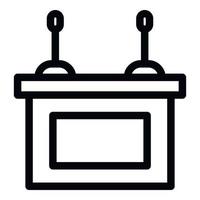 Speaker stand icon, outline style vector