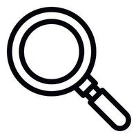 Police magnify glass icon, outline style vector