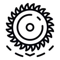 Mining extract wheel icon, outline style vector