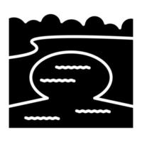 Bay Landscape Glyph Icon vector
