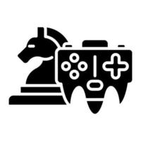 Game Strategy Glyph Icon vector