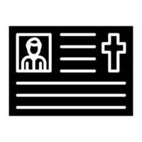 Obituary Glyph Icon vector