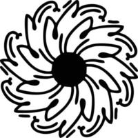 icono de sol en fondo blanco, ilustración del símbolo de icono de sol en negro sobre fondo blanco vector