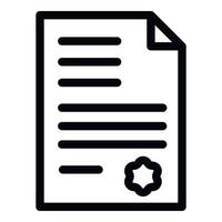 Justice paper icon, outline style vector