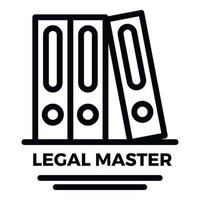 Legal master folder icon, outline style vector