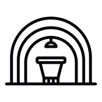 Coal extract tunnel icon, outline style vector