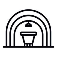 Coal extract tunnel icon, outline style vector