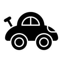 icono de glifo de juguete de coche vector