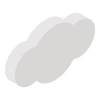 icono de nube de datos, estilo isométrico vector