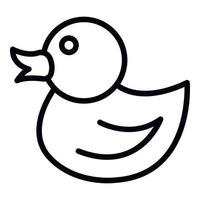 Duck icon, outline style vector