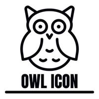 Owl bird icon, outline style vector