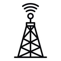 Communication transmitter icon, outline style vector