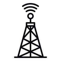 Communication transmitter icon, outline style vector