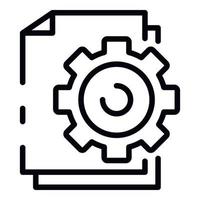 File system configuration icon, outline style vector