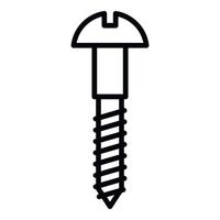 Screw for household appliances icon, outline style vector