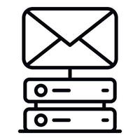 Message from hosting icon, outline style vector