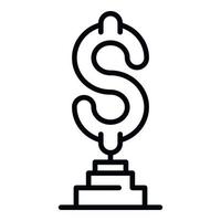 Money gold cup icon, outline style vector