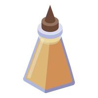 Bottle potion icon, isometric style vector