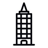 Mall sky tower icon, outline style vector