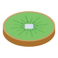 Kiwi piece icon, isometric style vector