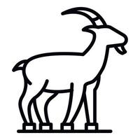 Goat icon, outline style vector