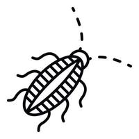 Striped cockroach icon, outline style vector