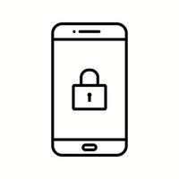 Unique Lock Screen Vector Line Icon
