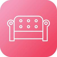 Unique Sofa Vector Line Icon