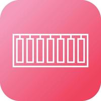 Unique Piano Keys Vector Line Icon