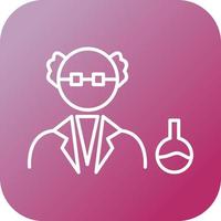 Unique Scientist Vector Line Icon