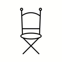 Unique Chair Vector Line Icon