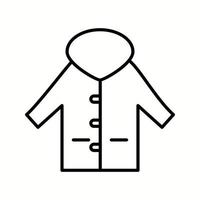 icono de línea de vector de chaqueta cálida única