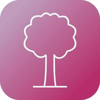 Unique Tree Vector Line Icon
