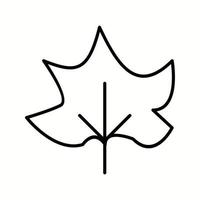Unique Leaf Vector Line Icon