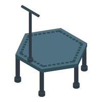 Plastic trampoline icon, isometric style vector