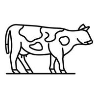 Cow icon, outline style vector