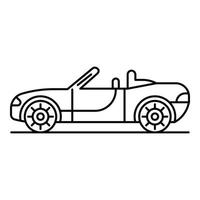 Modern cabriolet icon, outline style vector