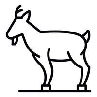 icono de cabra de granja, estilo de contorno vector