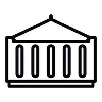Dockyard container icon, outline style vector